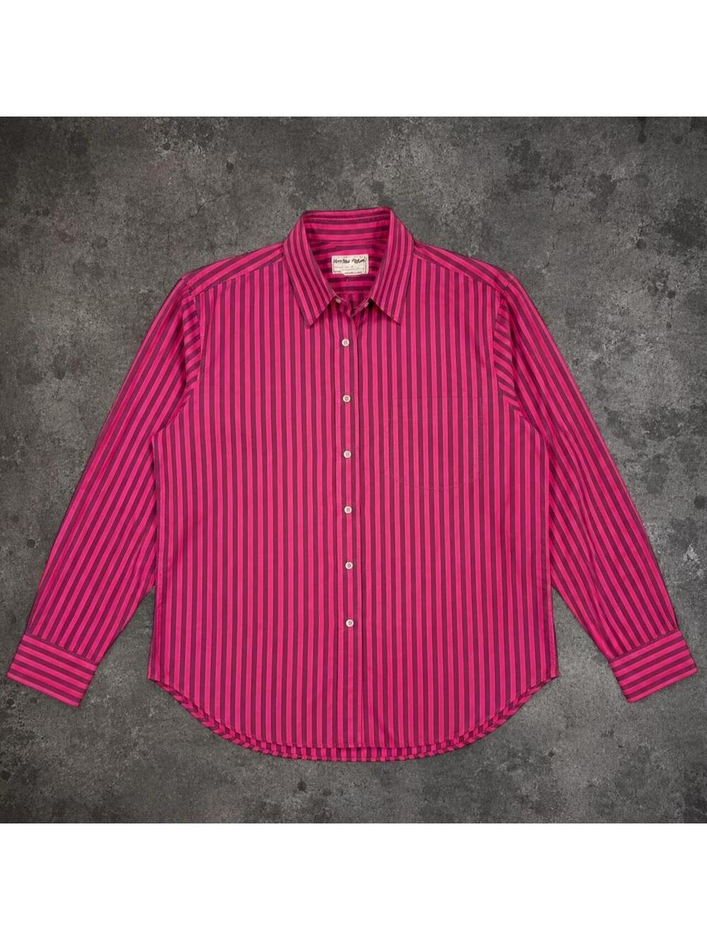 Fire We The Free Free people Pink & Dark Vertical Striped Button Up Shirt